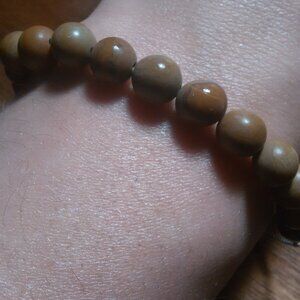 Zebra Jasper Sterling Silver Beaded Boho Bracelet